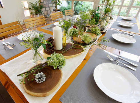 テーブルコーディネートの実例写真